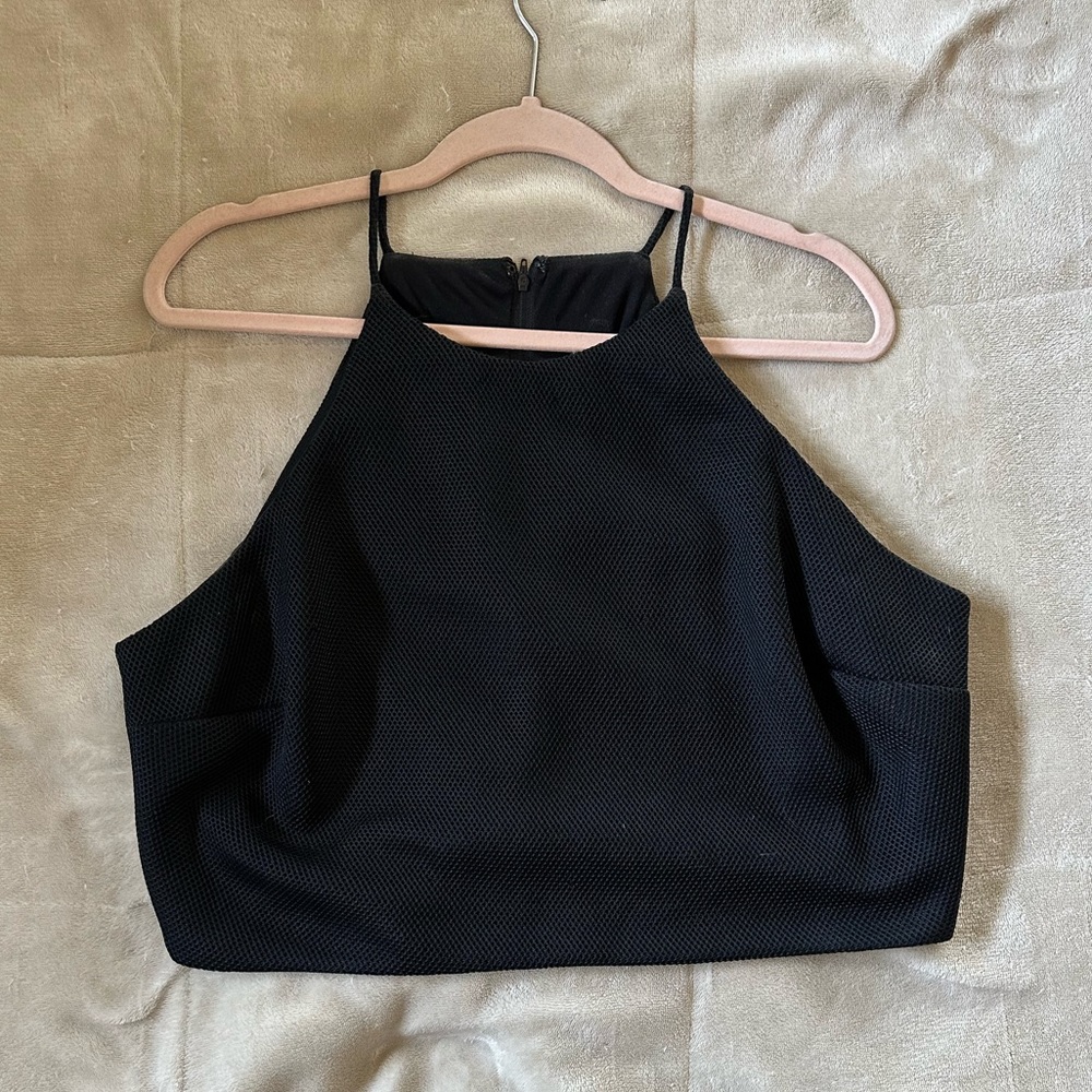 ASOS HIGH NECK CROP TOP SIZE 14
